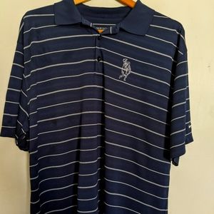 Nike Golf Dri Fit Mens Blue/White Striped Short Sleeve Polo XL
